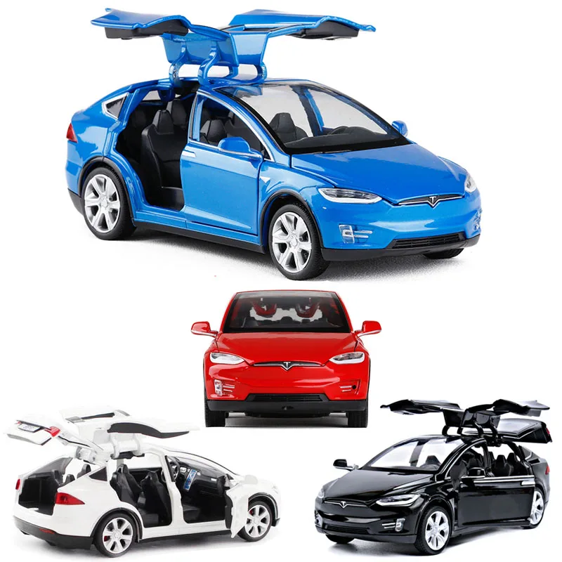 1:32 Tesla Model X высококлассная модель автомобиля из сплава детские игрушки