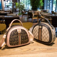Net celebrity high quality new fashion female bag printing portable shoulder bag messenger small round bag