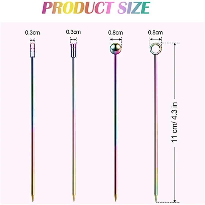 4 шт. коктейльные палочки из нержавеющей стали|Коктейльные палочки| |