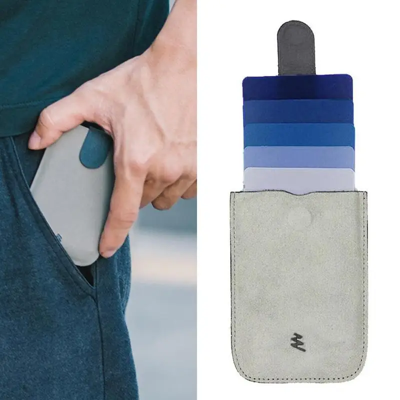 

Ultra-Thin Pull-Out Card Bag Cascading Multi-Card Business Card Bag 2 Generation Simple Fluffy Gradient Wallet