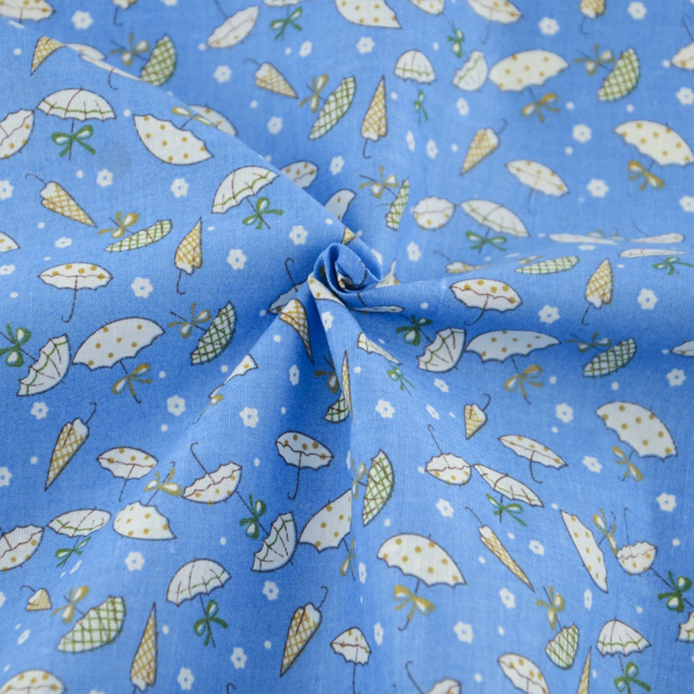 White Umbrella Style 100% Cotton Fabric Cloth for Doll's DIY Clothing Tissue Telas Tecido Patchwork Fat Quarter Art Work Sewing | Дом и