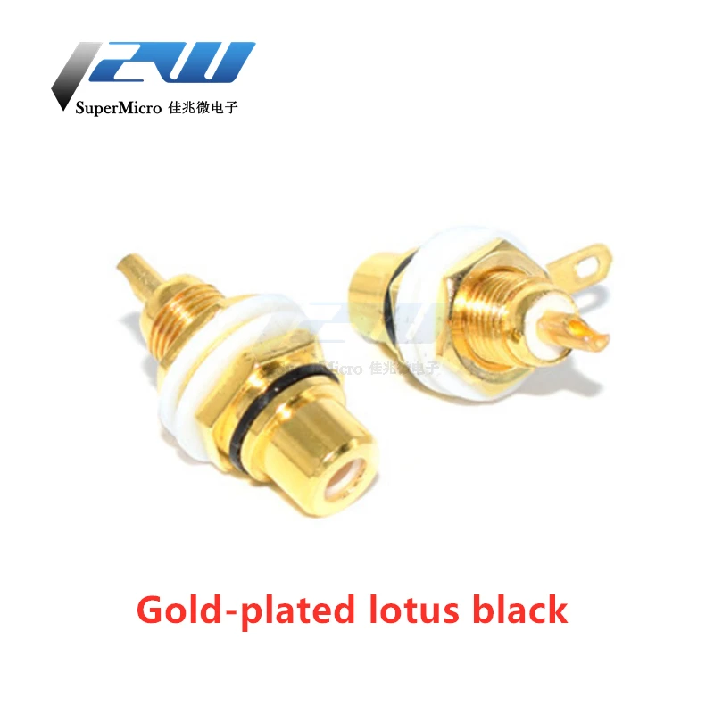 2 шт./лот Lotus Female Basic av разъем RCA аудиоусилитель с золотым покрытием