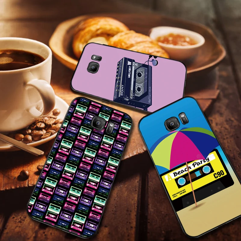Ретро Классический Кассетный Мягкий силиконовый чехол для телефона Samsung Galaxy S6 S8