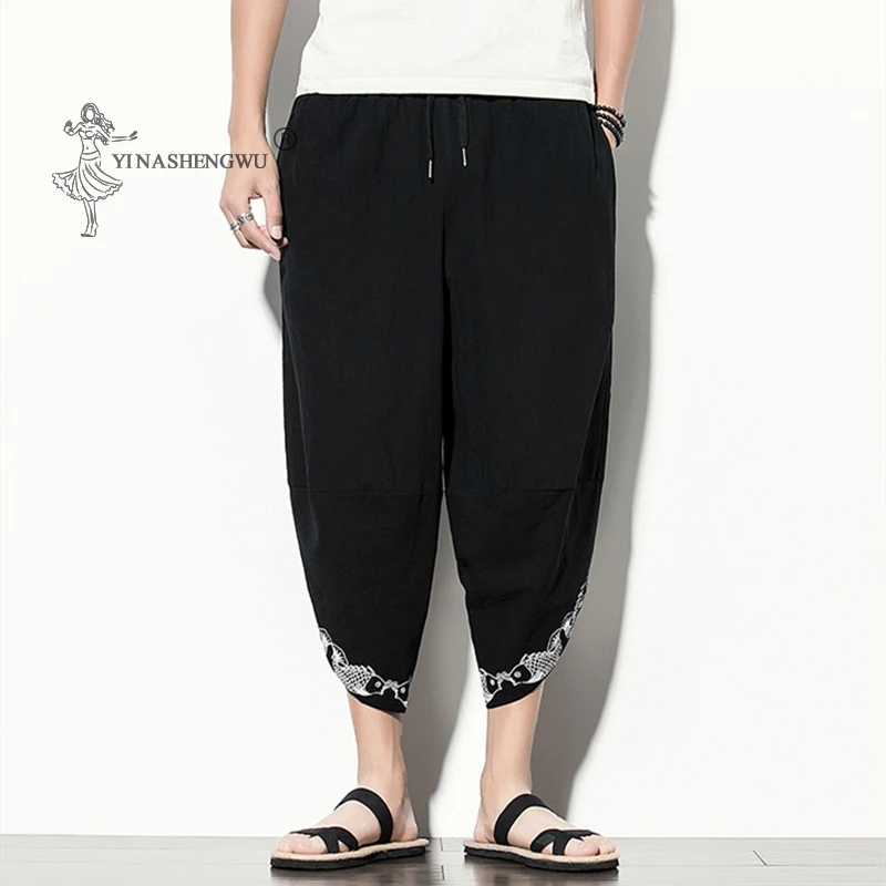 Летнее кимоно новые брюки в стиле ретро японские шаровары большого размера с