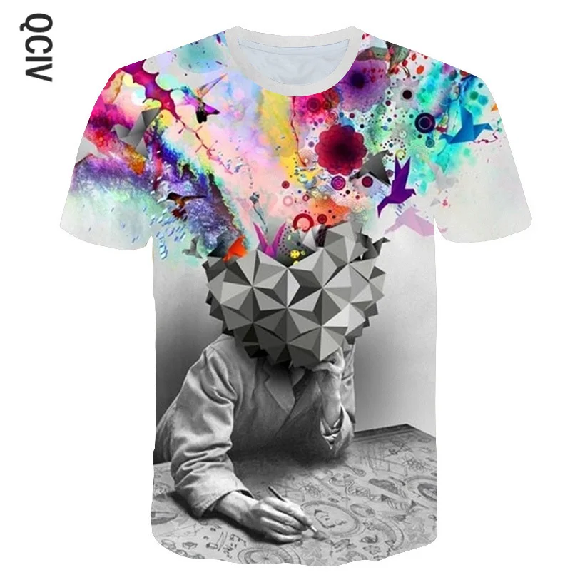

Black Cool Funny Design Gun Men T-shirt Fashion Miltary Explosion 3D Print Short Sleeve Tops Tees Skateboard Streetwear