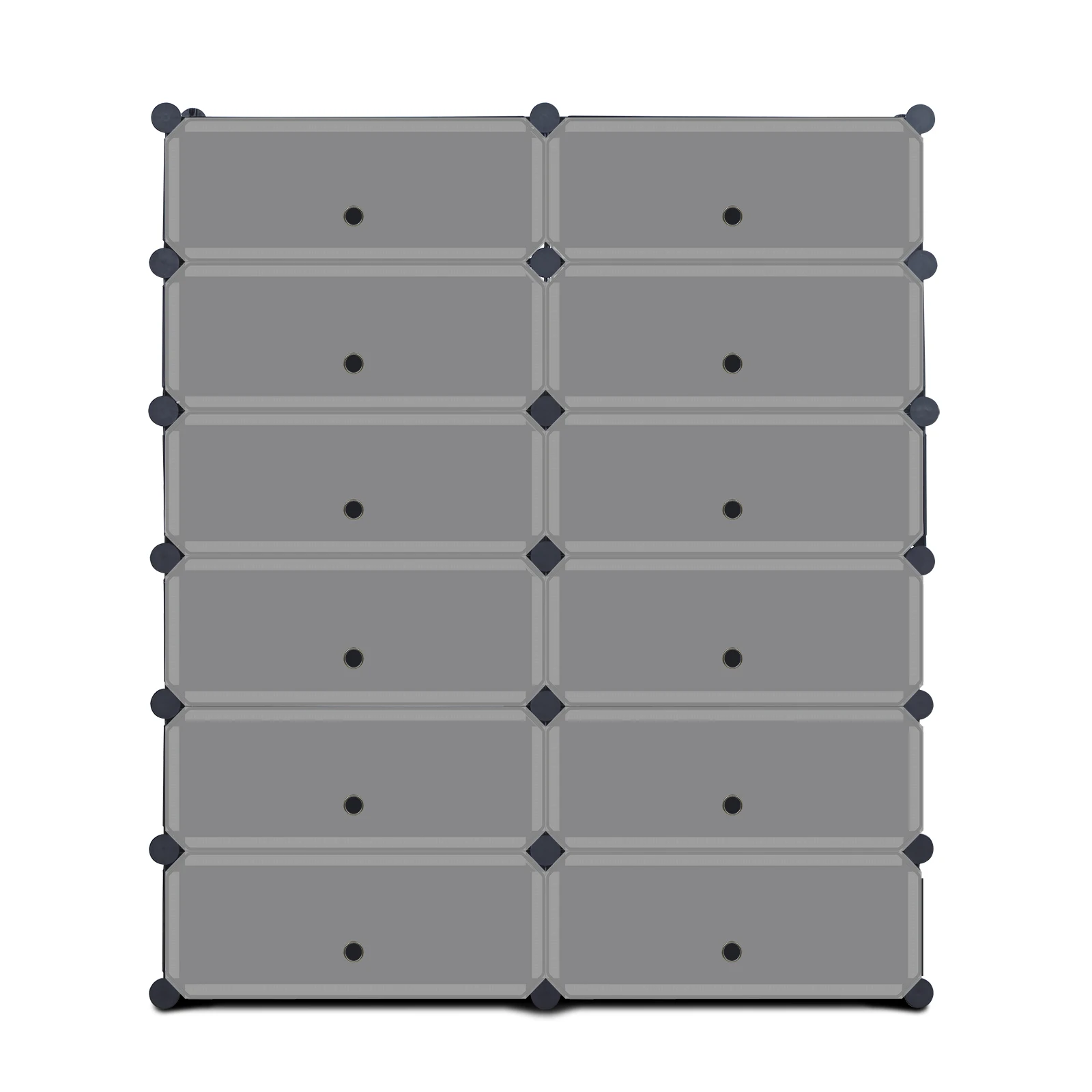 

【USA READY STOCK】】Portable Shoe Rack Organizer 6-Tier 12 Cube Organizer Stackable Plastic Cube Storage Rack for Space Saving