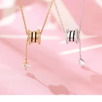 s925 silver light luxury small waist necklace ladies niche clavicle chain tide brand simple temperament pendant