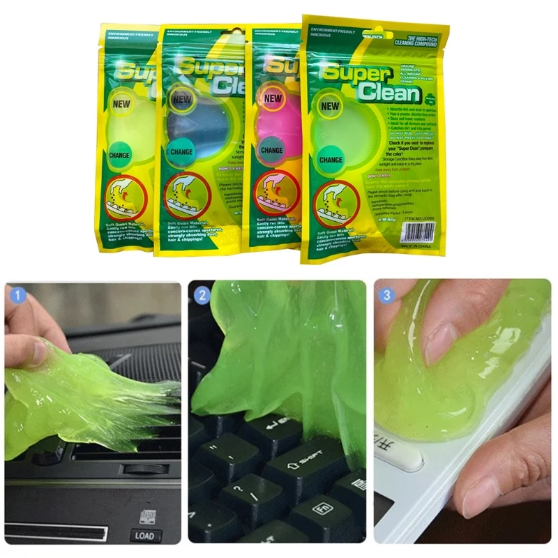 

Safety Cleaning Gel Keyboard Cleaning Car Detailing Office Electronics Cleaning Kits Dust Remove Gel Cleaner 3 Colors