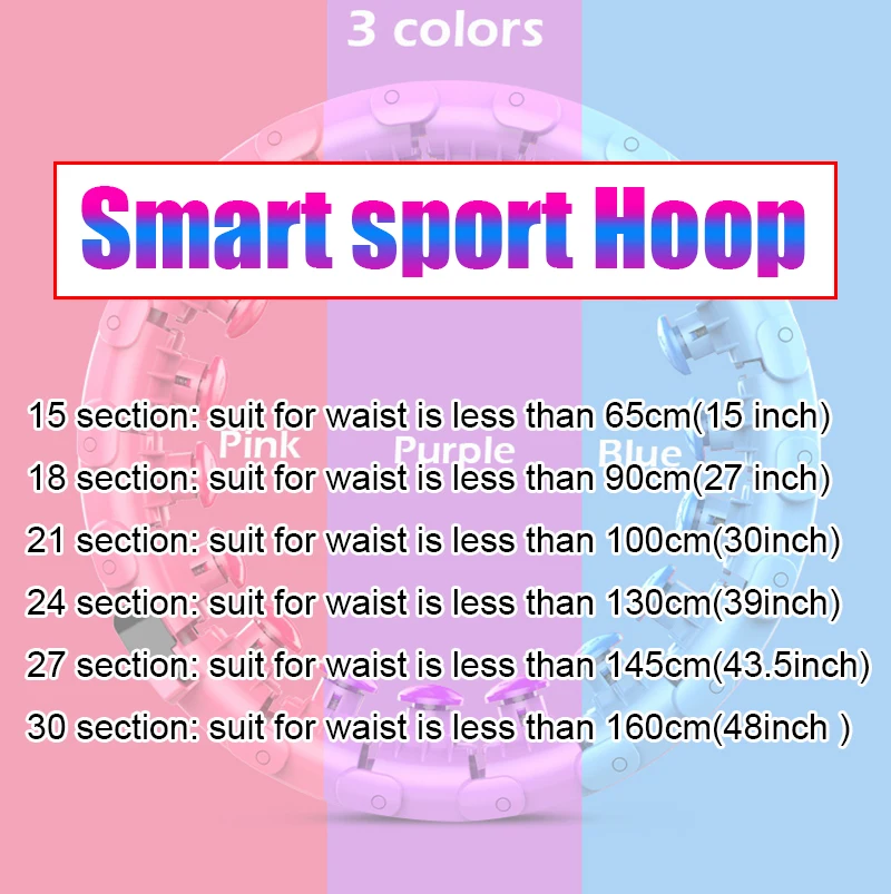 

Intelligent Counting Fitness Sport Hoop Smart Sport Hoop Adjustable Thin Waist Exercise Gym Hoop Fitness Equipment Home Training
