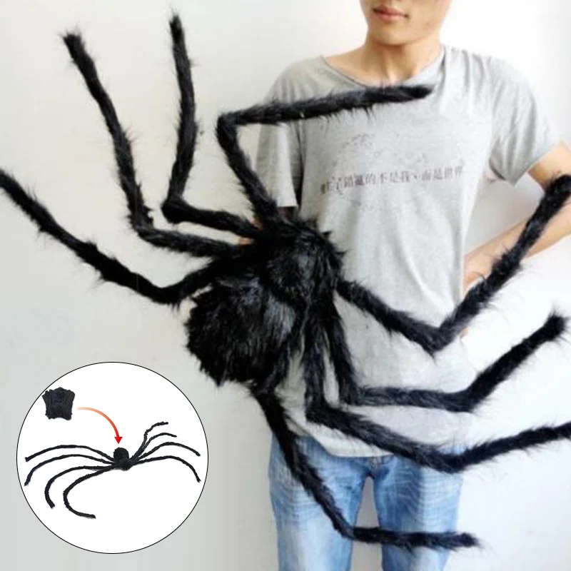 Плюшевый паук, искусственный паук, большой размер, паук, Хэллоуин, уличный, домашний креативный подарок, комнавечерние, ужасный реквизит, де...