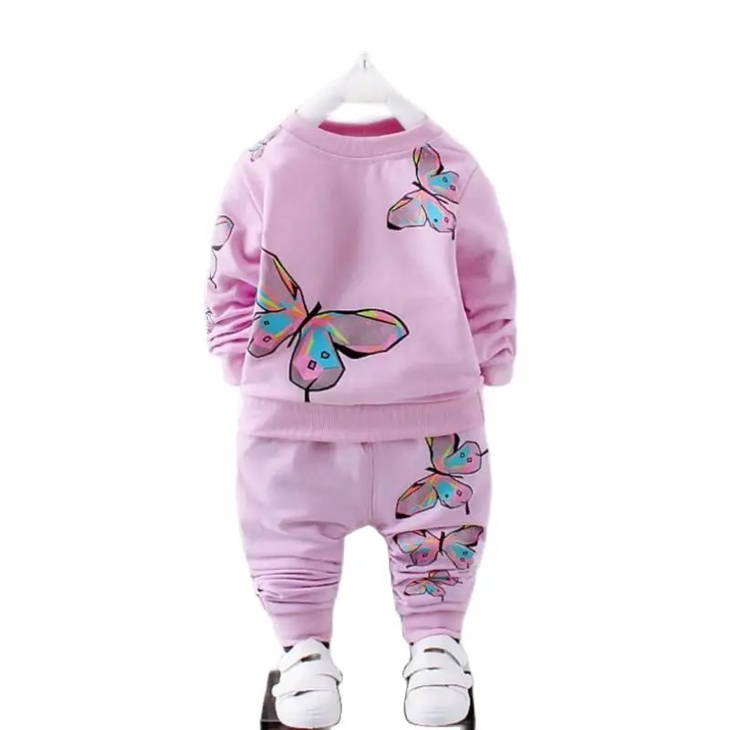 2018 комплекты одежды для маленьких девочек модная футболка с длинными рукавами и