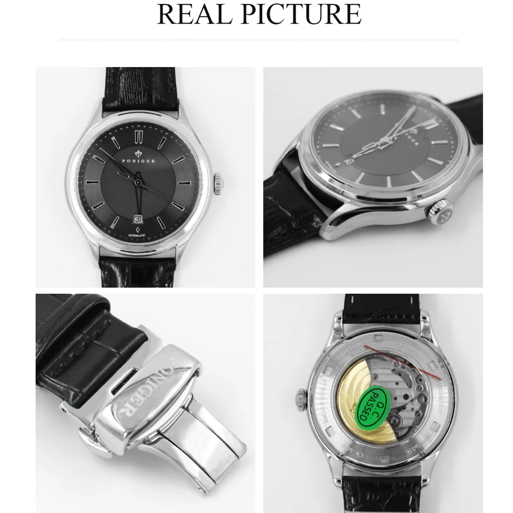 Мужские механические часы Poniger MIYOTA японские деловые швейцарские роскошные