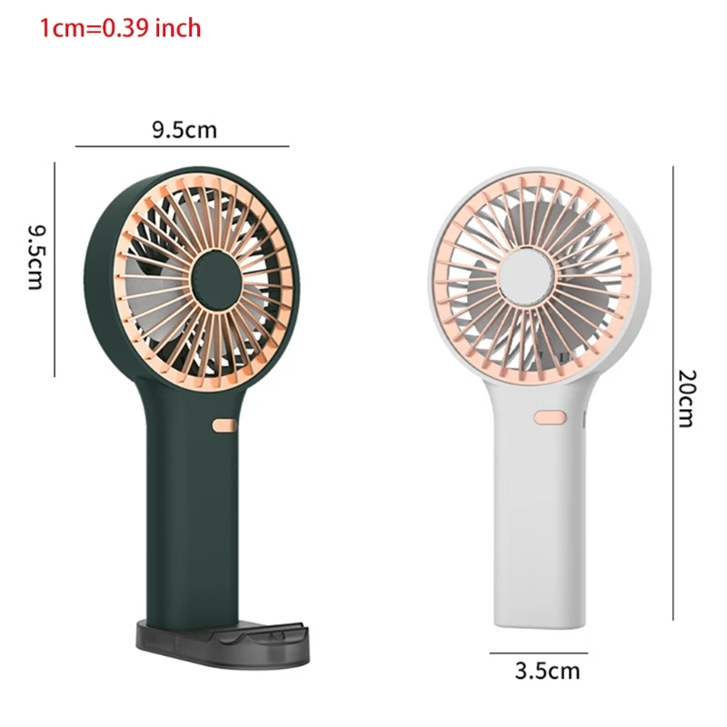 

3 in 1 Mini Handheld Fan w/ Phone Holder Portable Fan USB Rechargeable Handheld Cooling Fan for Indoor Outdoor