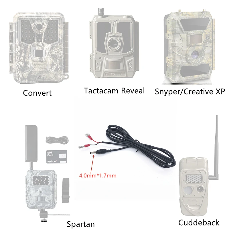 Силовой кабель 2 м/5 5 фута для охотничьей камеры Ltl Acorn Boly Guard Willfine Spypoint формовки 1*4 0