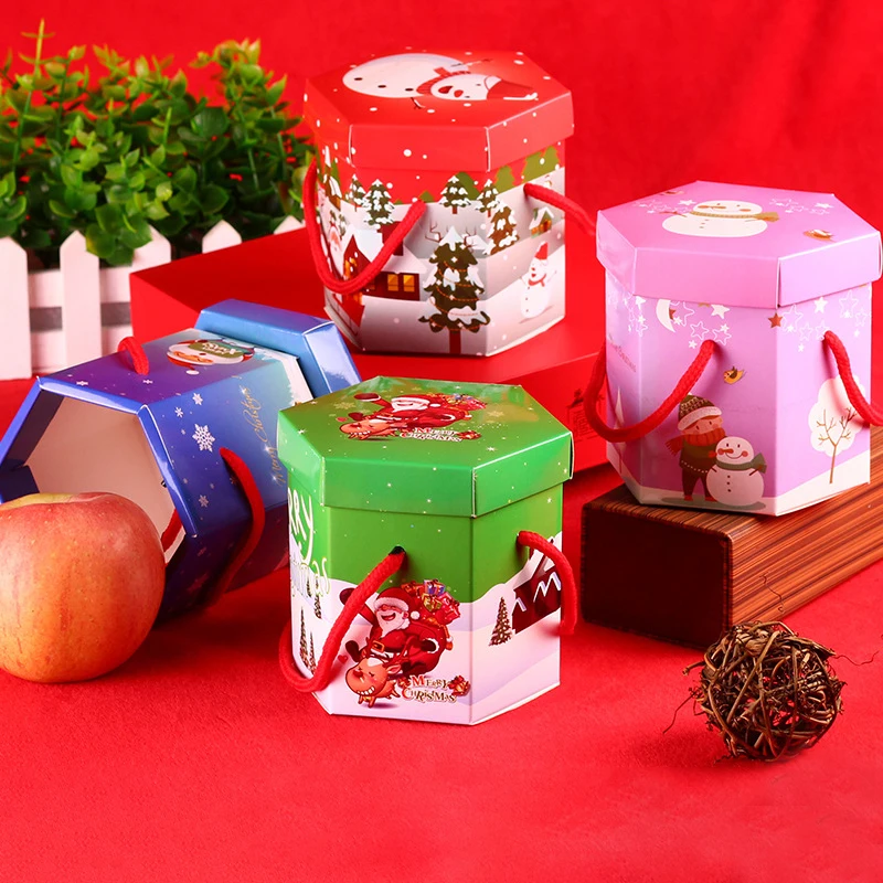 

Christmas Candy Box Merry Christmas Apple Box Christmas Tree Packing Box Favor Bag Christmas Party Cookie Gift Box Decoration