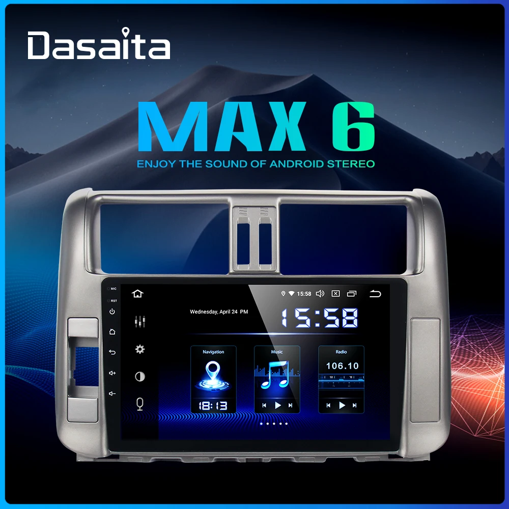 Dasaita 10," ips экран Авторадио Android 9,0 для Toyota Prado 150 2010 2011 2012 2013 Bluetooth 64 Гб rom MAX6