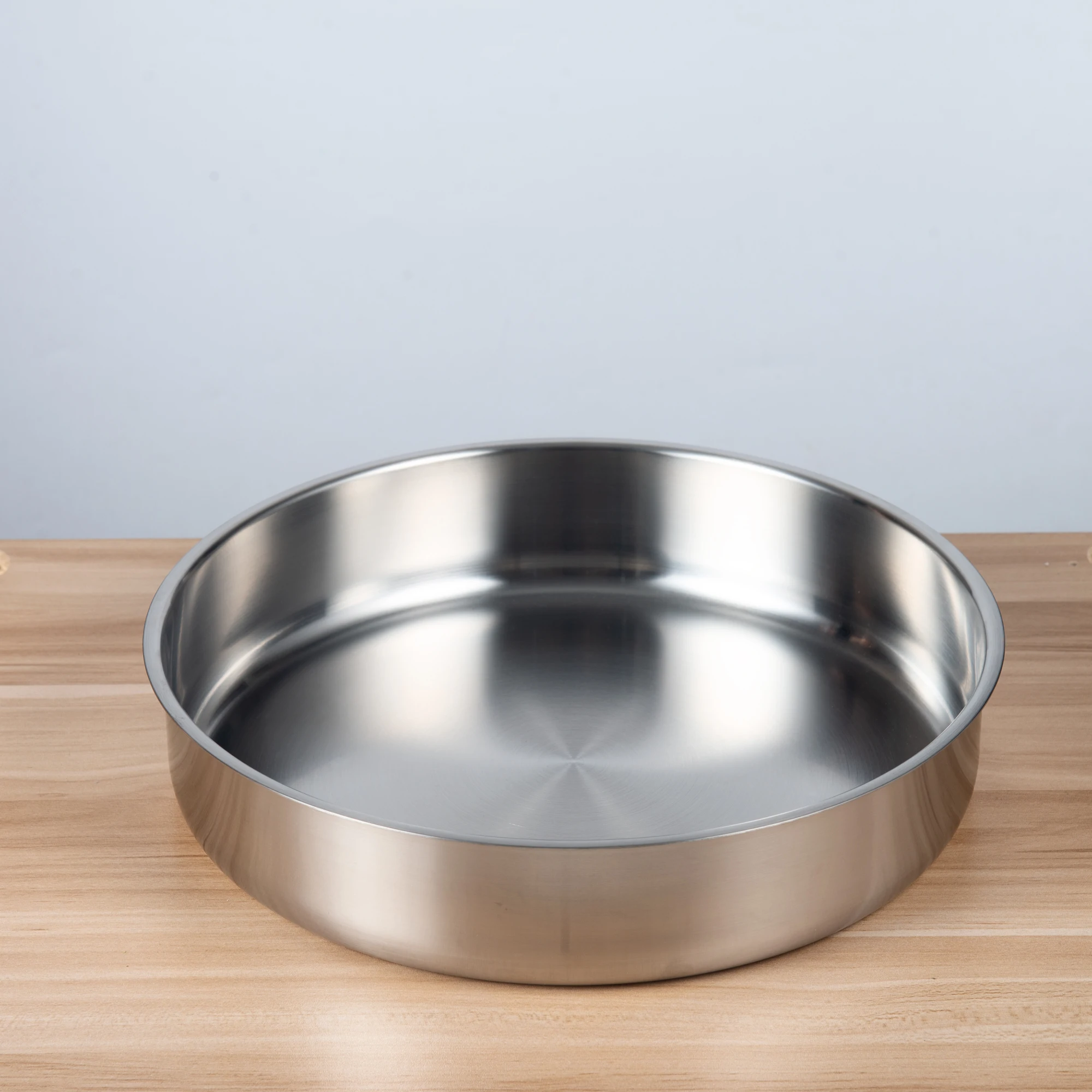 8 дюймов многоразовая матовая металлическая обеденная тарелка 18/10 нержавеющая