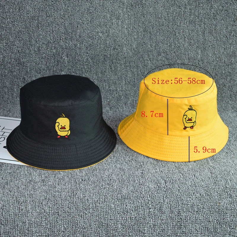 Summer Cotton Duck Strawberry Double Sided Bucket Hat Men Women Panama Fashion Hip Hop Foldable Bob Outdoor Travel Fishing Cap | Аксессуары
