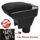 Подлокотник для Nissan terrano, двухслойный центральный подлокотник Terrano 3 с контейнером для вещей, модификация автомобиля, русская версия