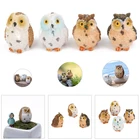 12 шт. сов Животных Фигурки из смолы миниатюрные фигурки для изготовления бонсай горшки домашнее сказочное садовое украшение украшения для террариума Декор