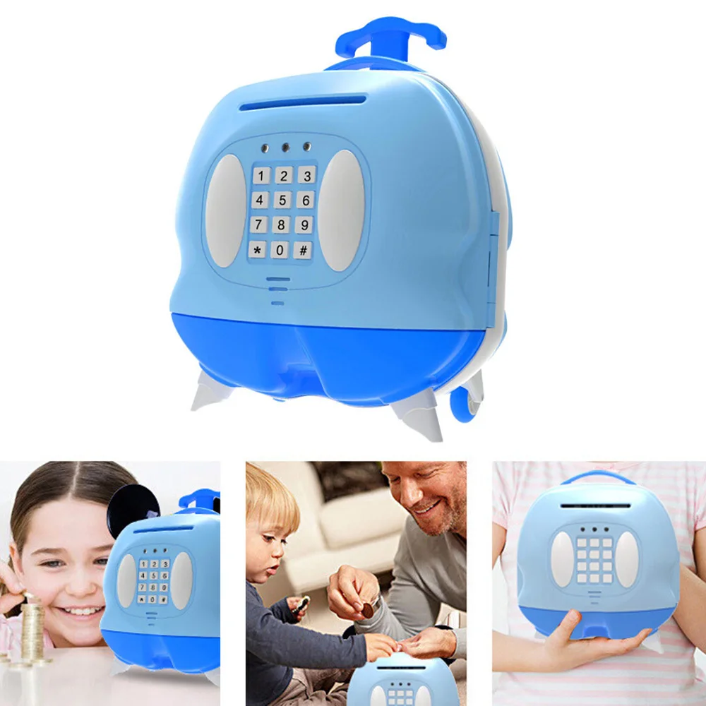 

Kids Toy Electronic Piggy Bank ATM Mini Money Box Safety Password Coin Cash Deposit Machine Gift for Kids Birthday