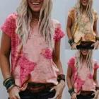 Женская футболка в стиле Харадзюку 40 #, футболка с круглым вырезом и коротким рукавом, с принтом карты земли, летняя повседневная футболка, топ