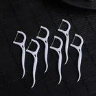 100 шт. белая зубная нить Палочки зубочистки палочки гигиена полости рта уход за зубами для ухода за межзубным пространством для очистки Флоссер зуба Палочки инструмент