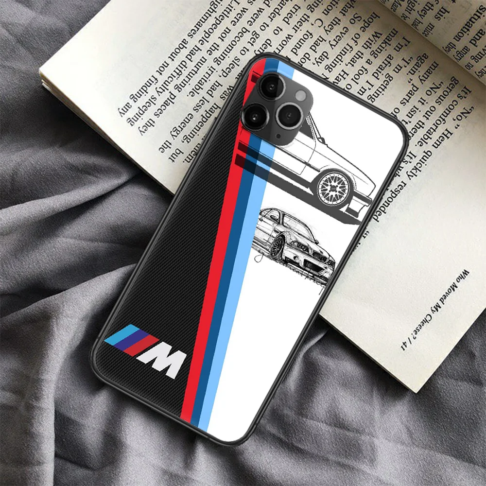 

Blue Red Sport Car M Phone Case For Iphone 4 4s 5 5S SE 5C 6 6S 7 8 Plus X XS XR 11 12 Mini Pro Max 2020 Black Prime Tpu Coque