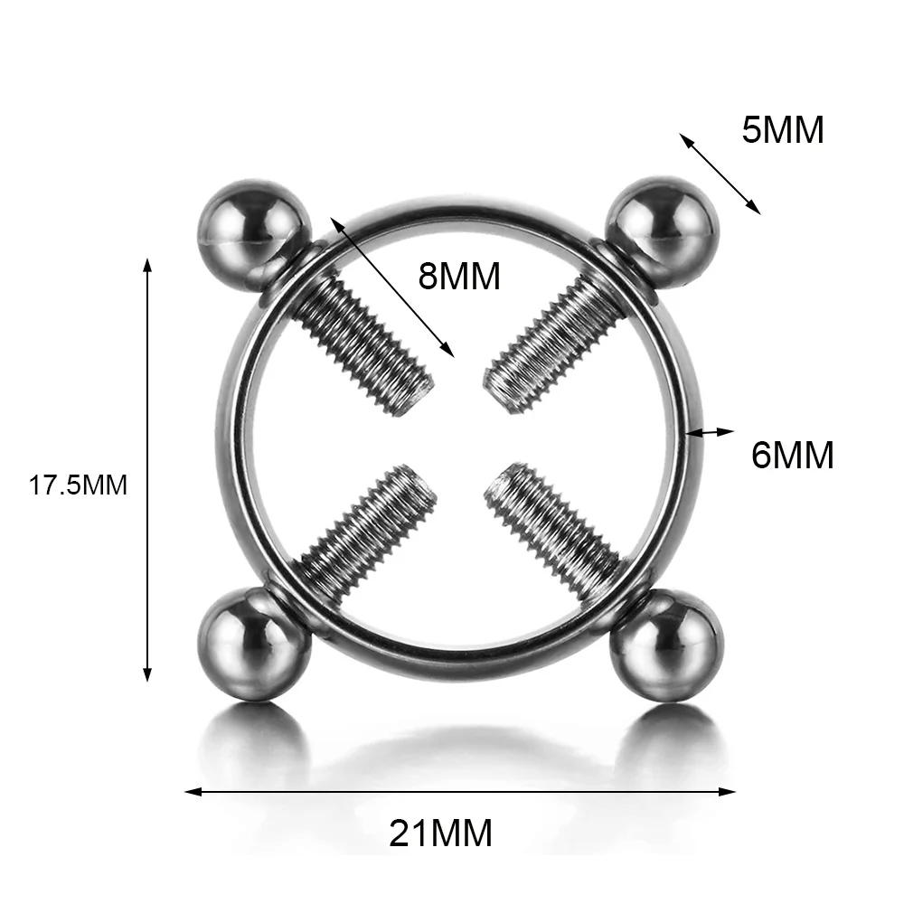1 пара пикантный круглый пирсинг для соска кольцевой щит из нержавеющей стали