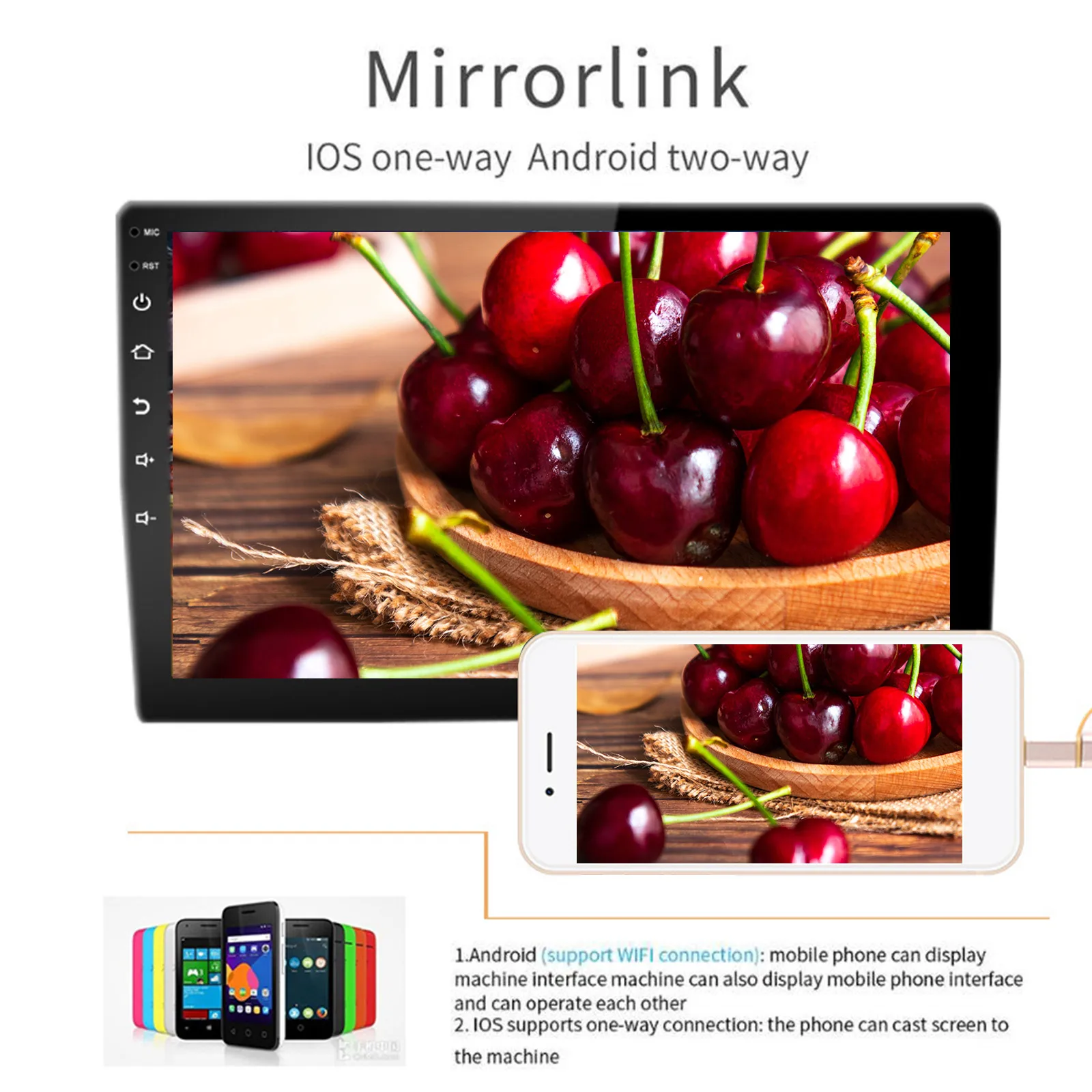 

9inch IPS Screen For LADA X RAY 2015-2020 Car Navigation Receiver Car MP5 Player 9-Inch 1024x600 1080P Full-Screen Display