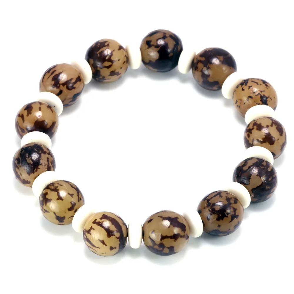 Натуральный Бодхи бисерный браслет для женщин и мужчин полированная цветочный