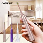 Ультразвуковая электрическая зубная щетка CANDOUR CD5168, перезаряжаемая, с 16 сменными насадками, 15 режимов