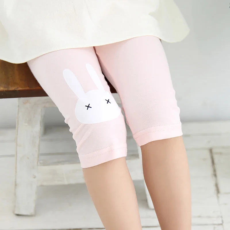 

Girls Rabbit Printed Pants Girls Knee Length Pants Kids Pants Clothing Children's Summer Cool Cartoon Printing Leggings Hot Sale