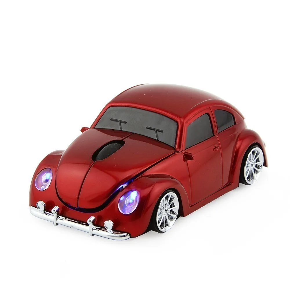 CHYI Милая Беспроводная 3d Компьютерная мышь для автомобиля Mini Usb оптическая VW Beetle Auto Mause Эргономичная Детская Подарочная компьютерная мышь для Mac ноутбука настольного компьютера - Цвет: Красный
