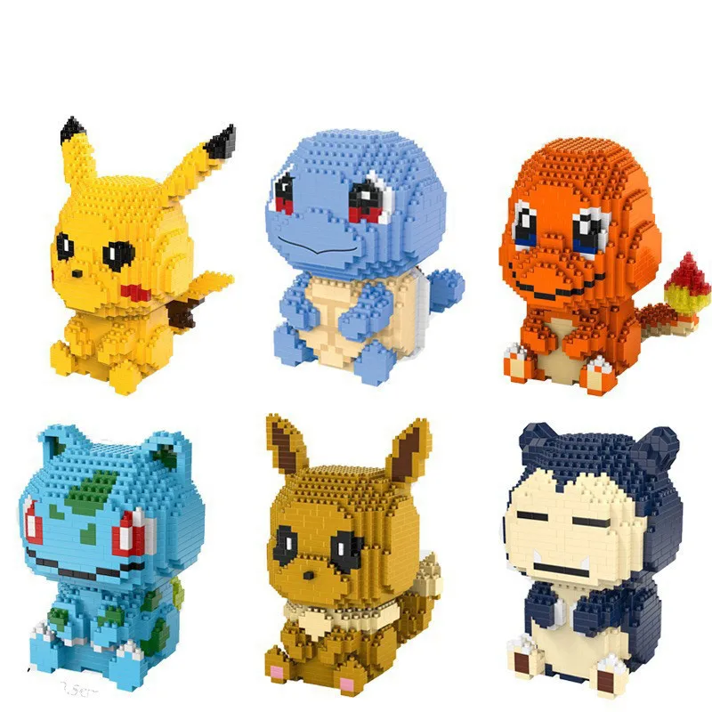 

Pokemo Diamond Building Blocks Toys Cartoon Micro Bricks Japanese Anime Toy Auction Figures Cute Children Presen Gift