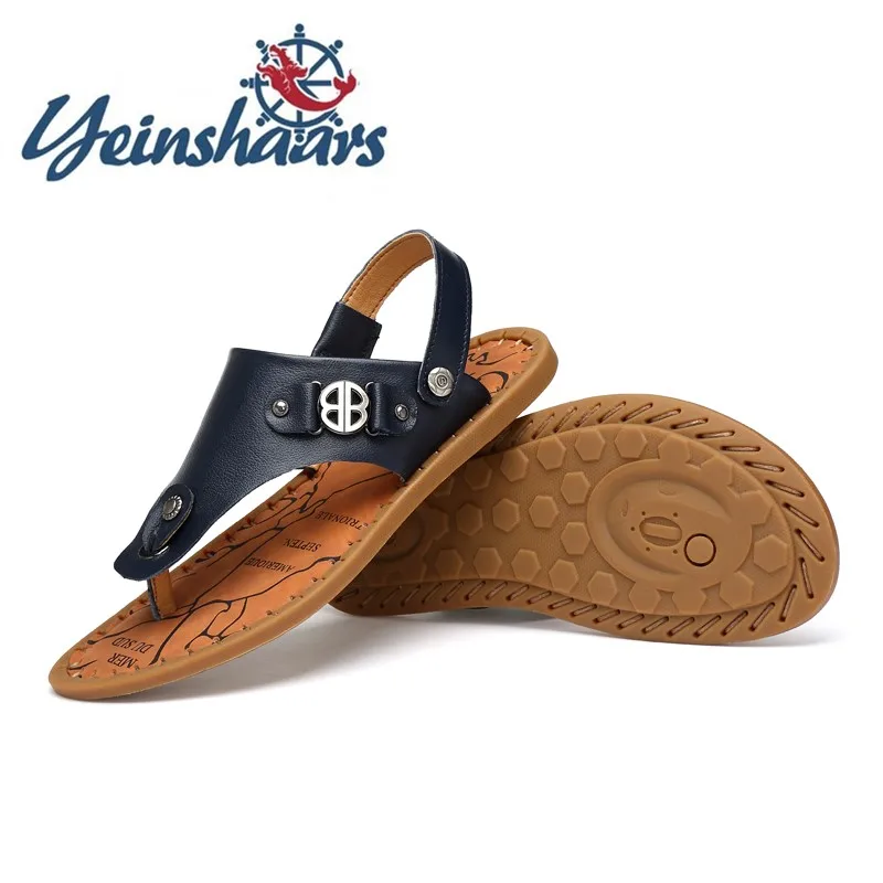 

Новинка 2022 года; Мужская обувь высокого качества; Летние крутые пляжные сандалии; Тапочки из натуральной кожи в британском стиле; Нескользя...