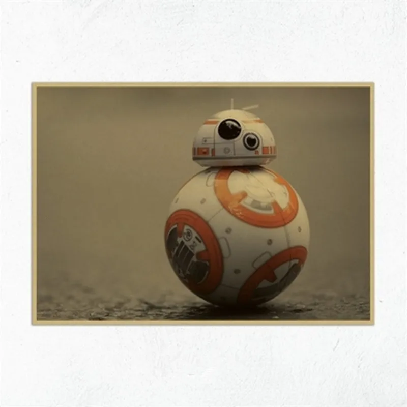 Винтажный фильм Звездные войны Сокол Миллениум робот R2-D2 звезда Плакат с эсминцем кафе бар Домашний Декор Ретро Крафт настенная бумажная наклейка