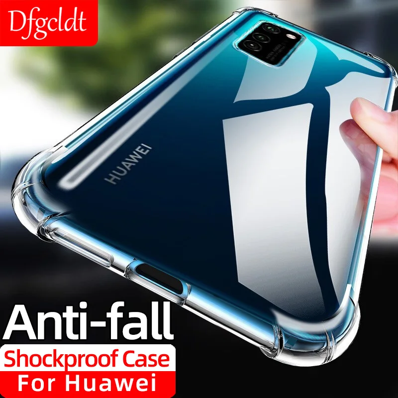 

Transparent Shockproof Phone Case For Huawei P50 P40 P30 P20 Pro Mate 20 lite Y9A Y7A Y9S Case Nova 3 5T 7i 8 Pro Silicone Cover