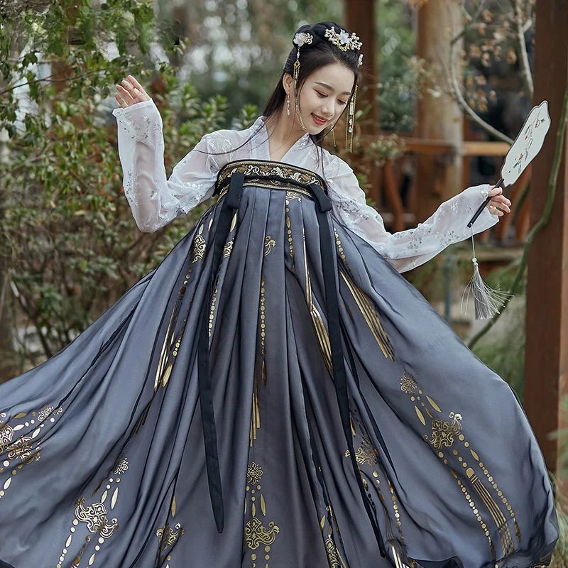 

Hanfu traje feminino elegante estilo tradicional hanfu vestido de princesa antigo folk tang terno fadas desempenho roupas