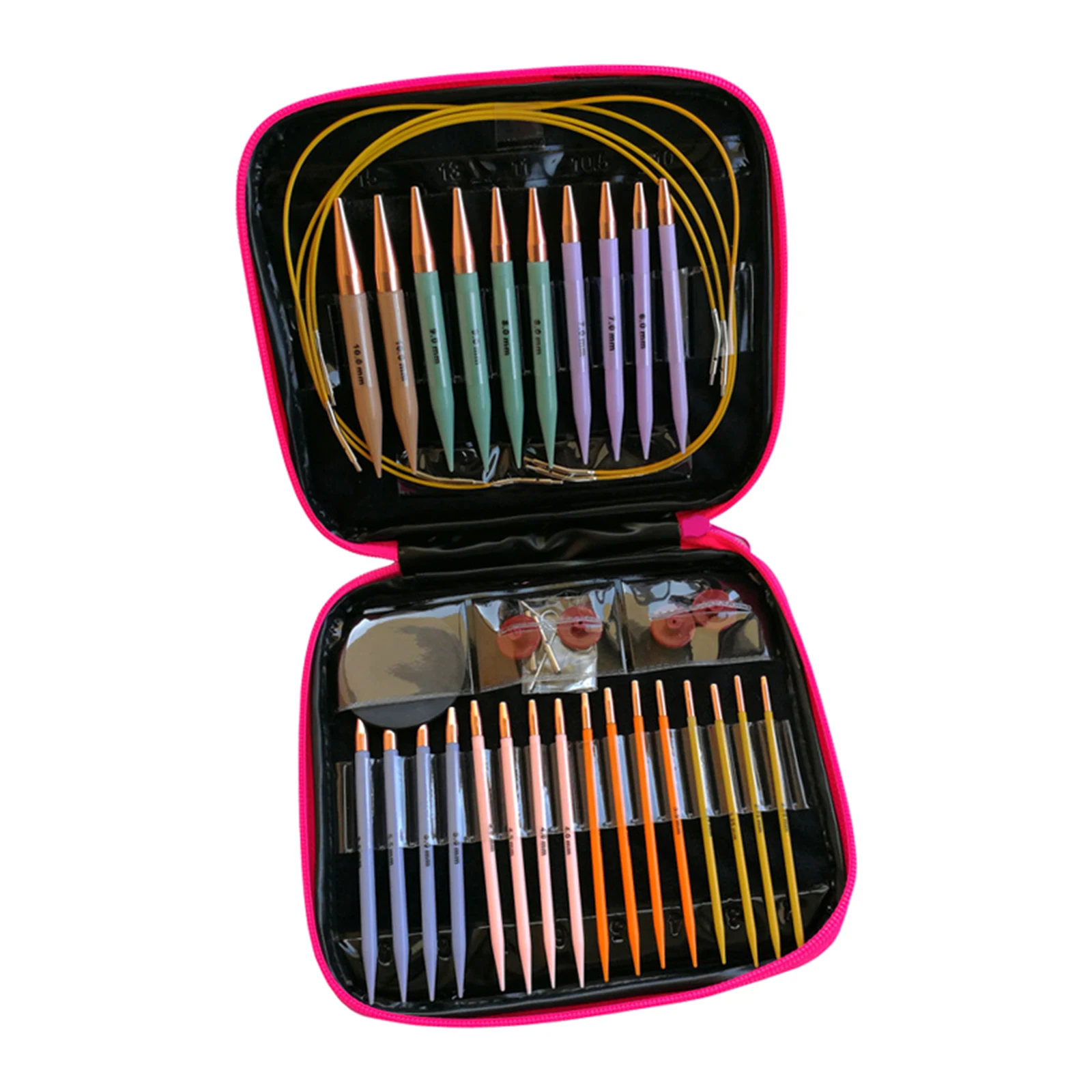 

26Pieces Circular Knitting Needles Set Crochet Hooks DIY Craft Weaving