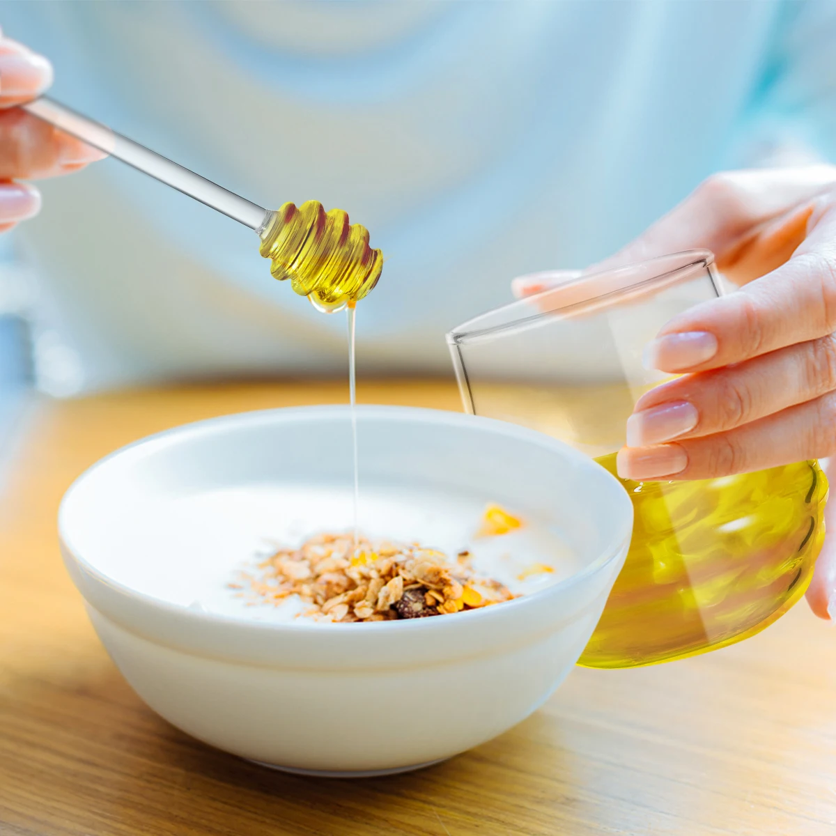 Стеклянный Горшок для меда 250 мл с крышкой|Бутылки банки и коробки| |