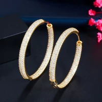 charm vintage hoop earrings women esys0374 cubic zircon iced out bling elegant luxury trendy gift jewelry