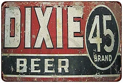 Dixie 45 брендовая пивная деревенская Ретро металлическая вывеска 12x18 дюймов