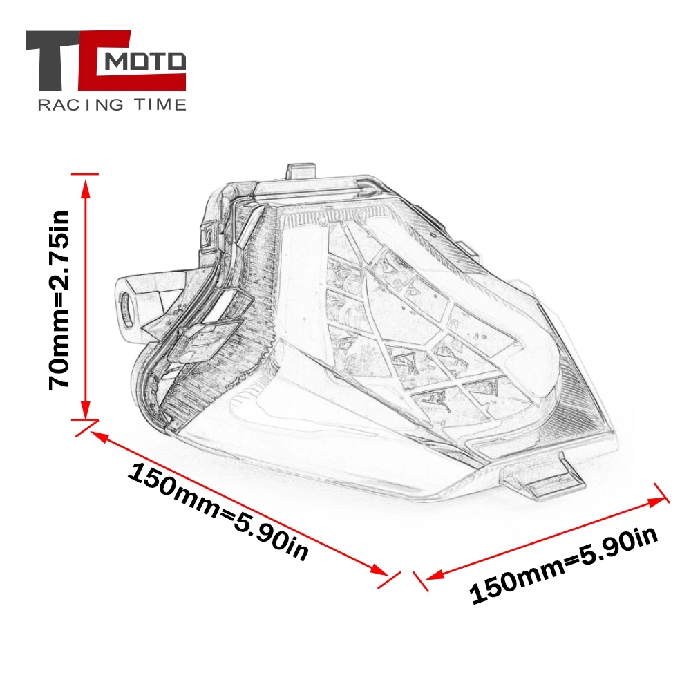 Задний поворотный задний фонарь для мотоцикла светодиодный стоп-сигнал Yamaha YZF R3