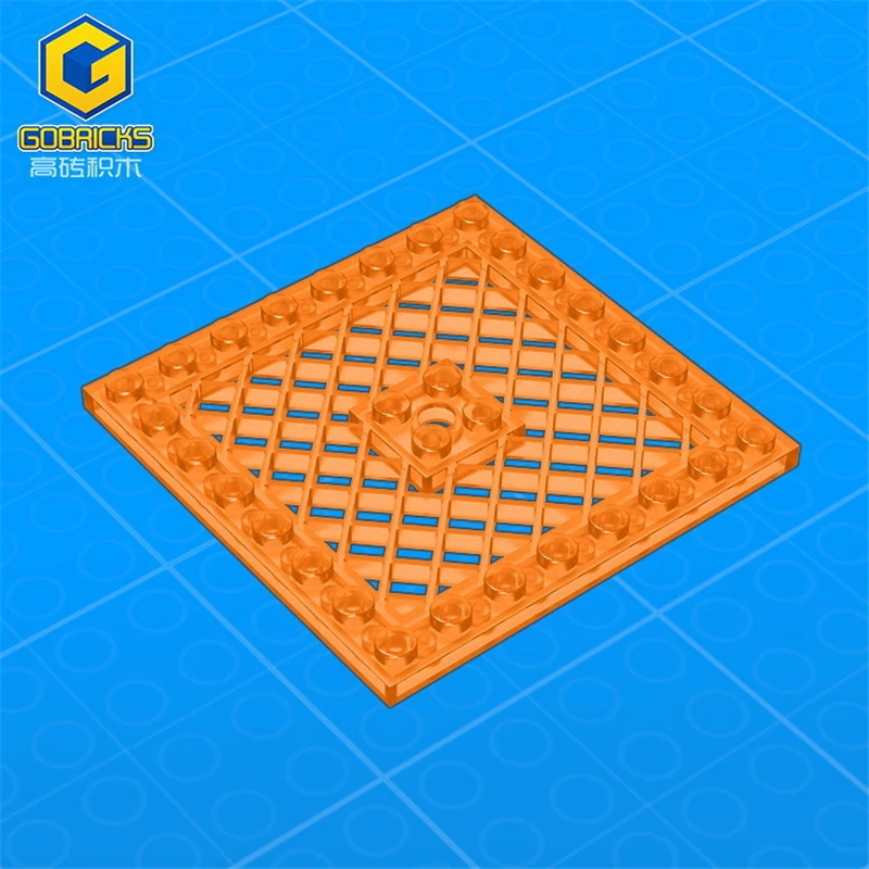 [Gobrick] GDS-1122 строительный блок (№ 4151) решетчатая пластина 8X8-8x8 специальная сетчатая