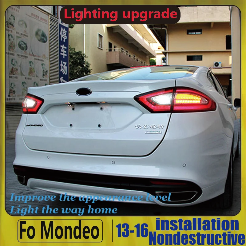Для FORD Fusion Титан Mondeo светодиодный задний фонарь 2014 2015 2016 хвост светильник