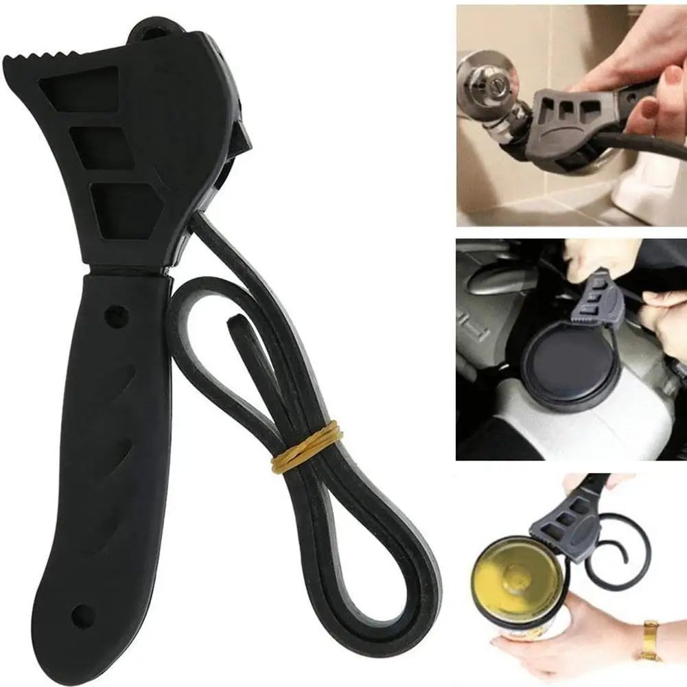 

Universal Rubber Strap Wrench Adjustable Belt Spanner Car Opener Repair Tools