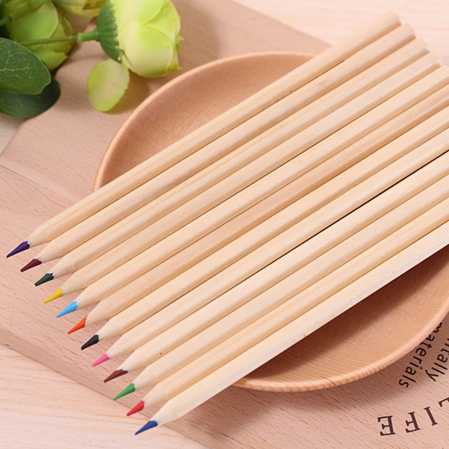48 шт. 4 трубы 12 Цвет древесины Цветные карандаши набор для детей взрослых