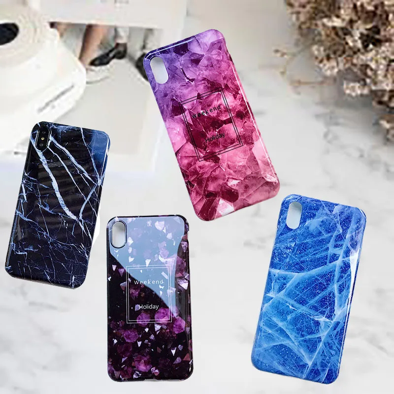 Роскошный Мраморный чехол для iPhone 6 S 7 8 Plus X XS Max XR силиконовый телефона липкий