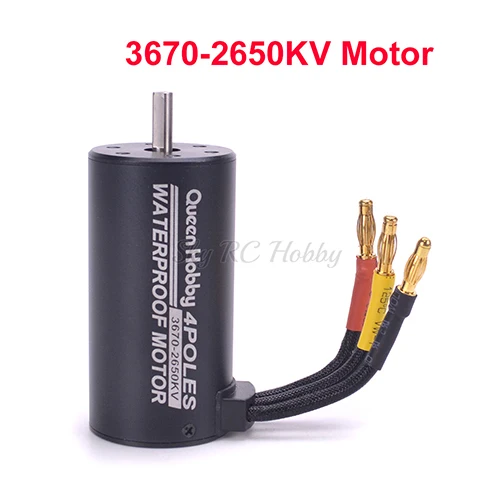 3670-2650kv Motor 3670 2150KV 2650KV бесщеточный мотор+ 120A S-120A ESC с 5,8 V+ 3A BEC+ Programe card Combo Набор для 1/8 1:8 RC модель автомобиля грузовика - Цвет: 3670-2650kv Motor